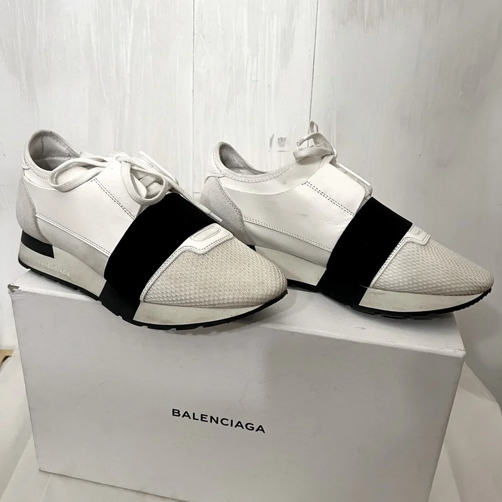 Balenciaga Blanc Noir /White Sneakers 39 / 8.5